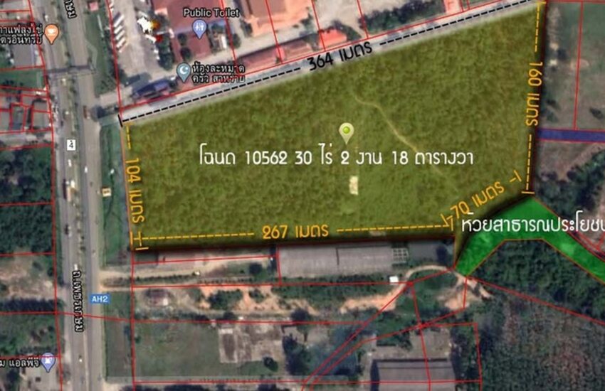ขายที่ดินท่าแซะ ชุมพร ติดถนนเพชรเกษม